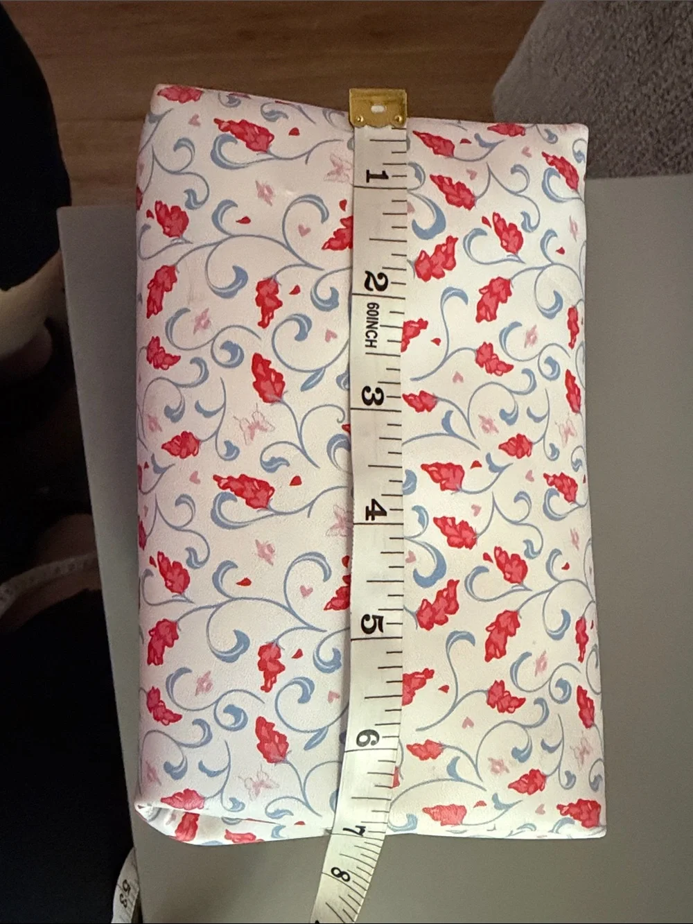 NWOT Bridgerton Floral Cosmetic Bag in White with Red Accents